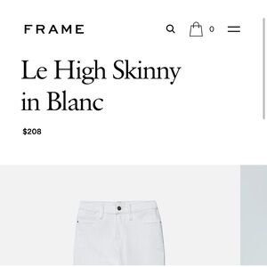 Frame Denim White Skinny Jeans